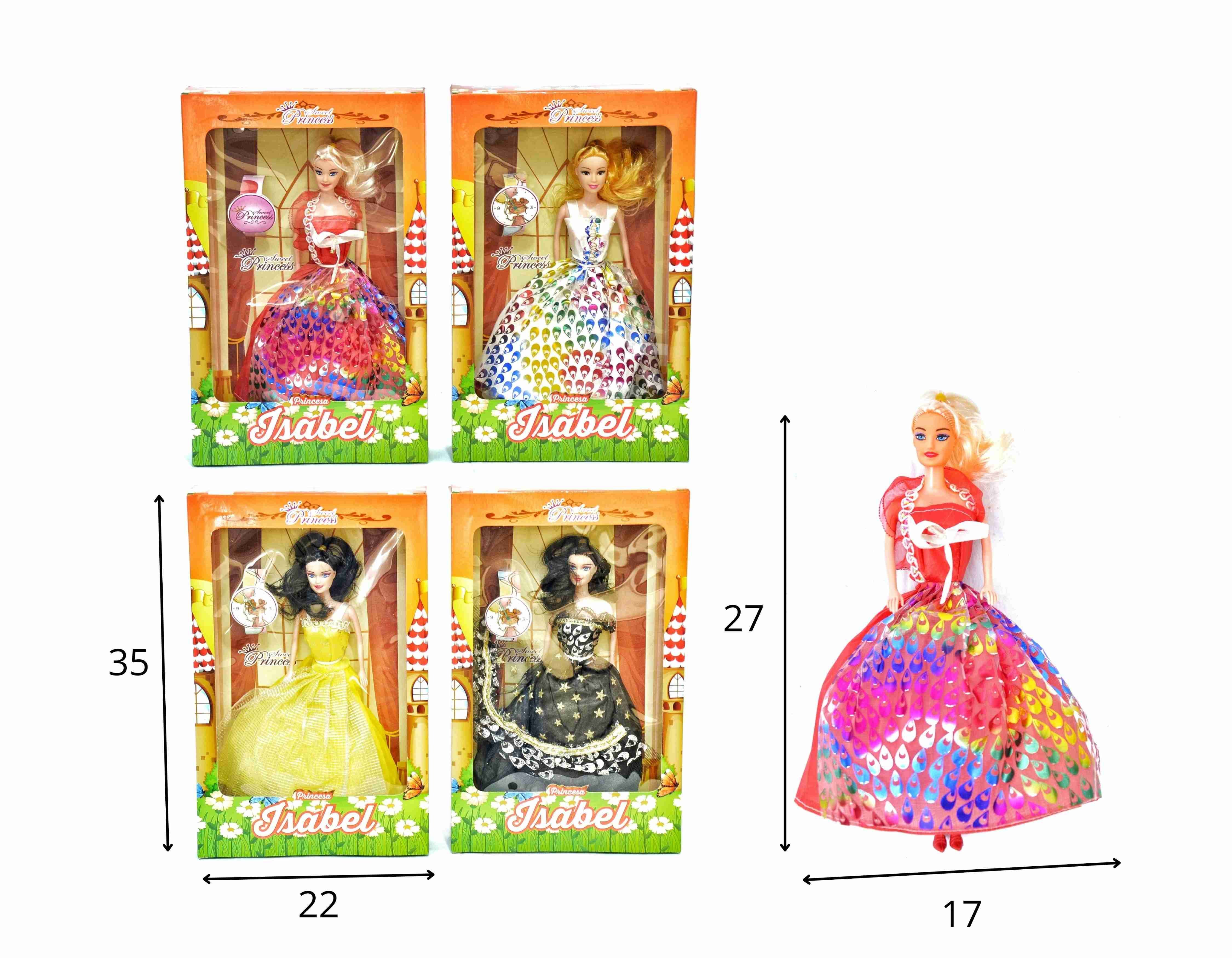 C - BONECA SWEET PRINCESS ISABEL (CAIXA FECHADA R$ 15,19 + FT -> 24 PEÇAS)