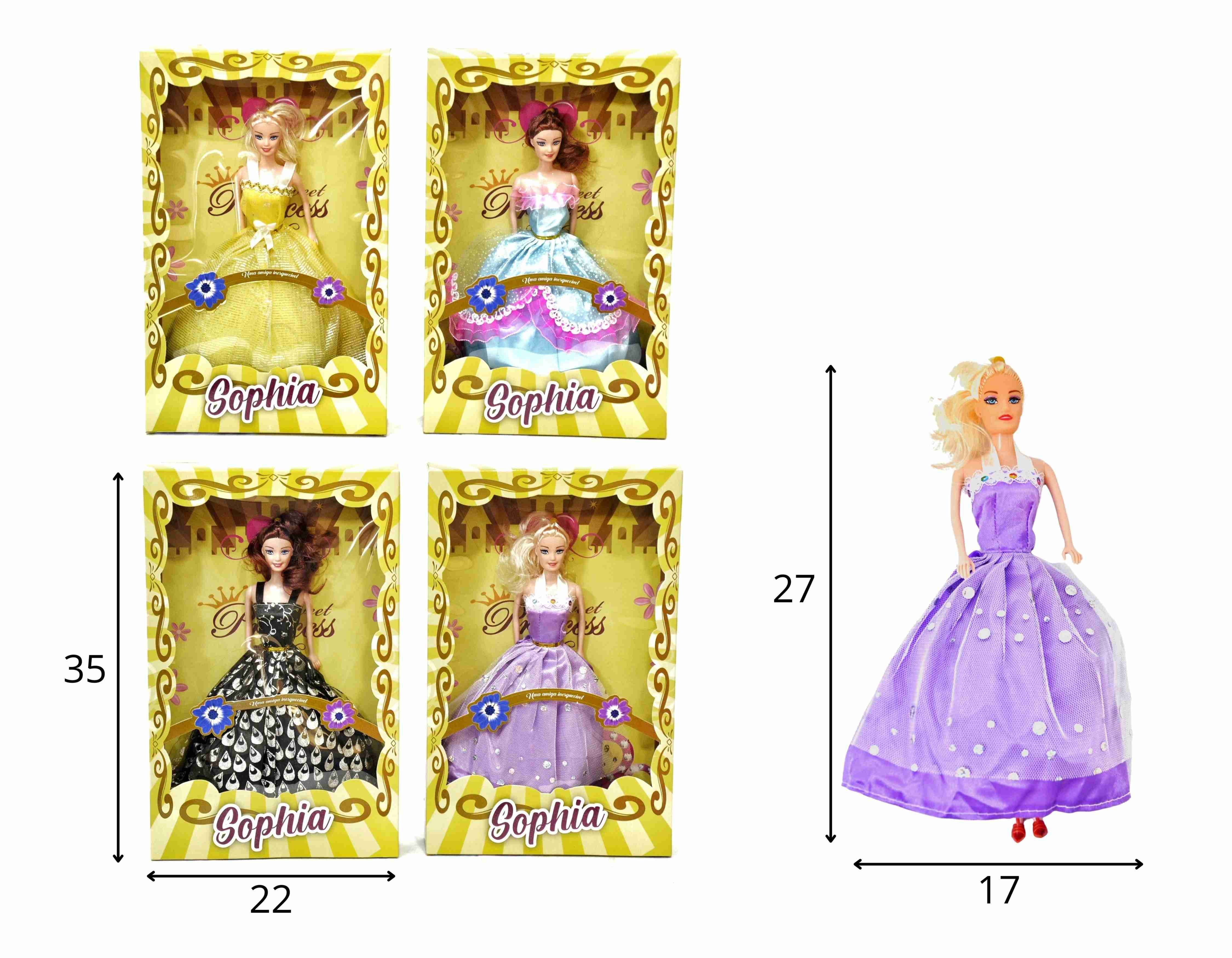 C - BONECA SWEET PRINCESS SOPHIA (CAIXA FECHADA R$ 15,19 -> 24 PEÇAS)