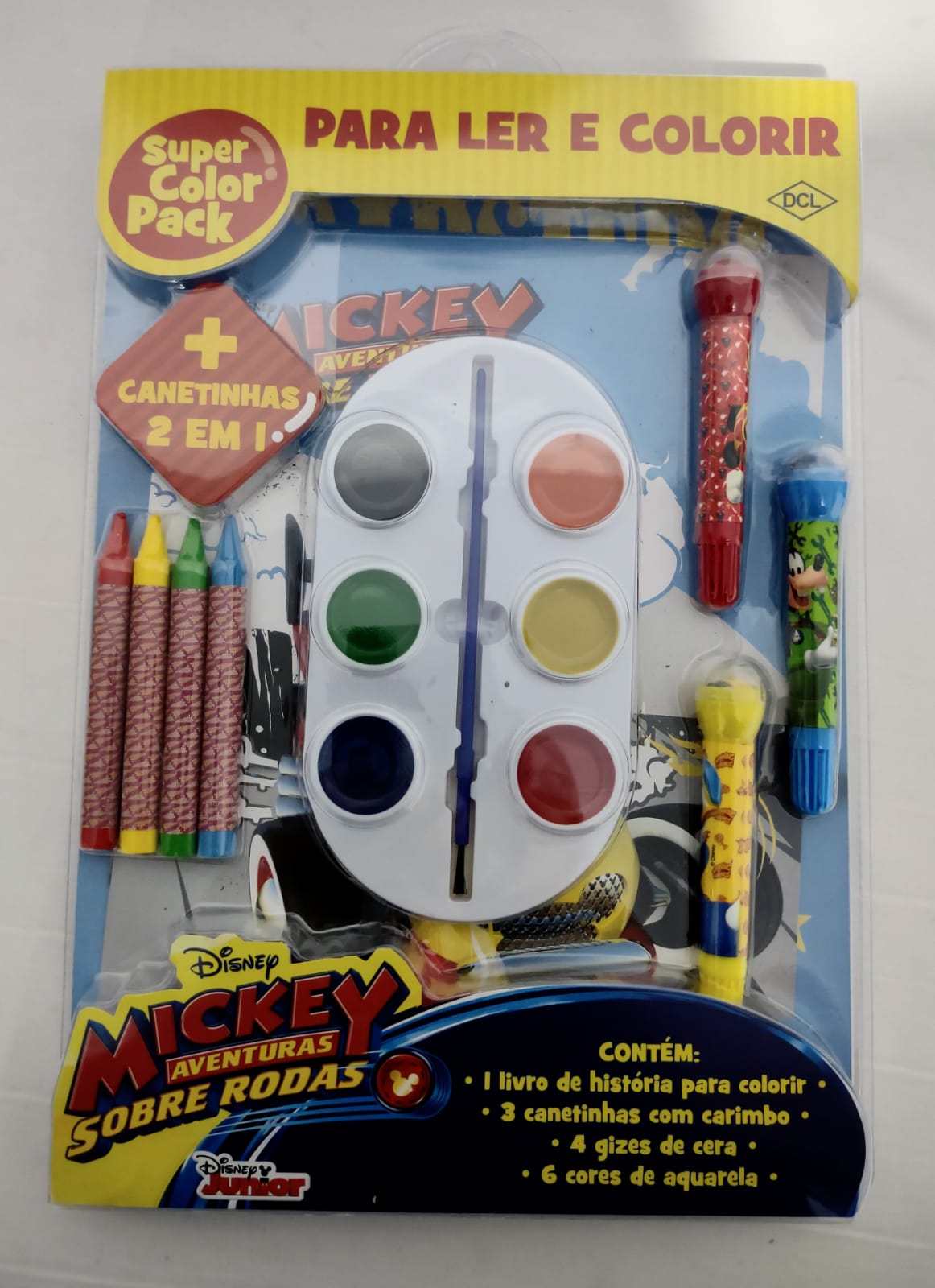 S - SUPER COLOR PACK MICKEY LICENCIADO (CAIXA FECHADA R$ 19,90 + FT -> 10 PEÇAS) 