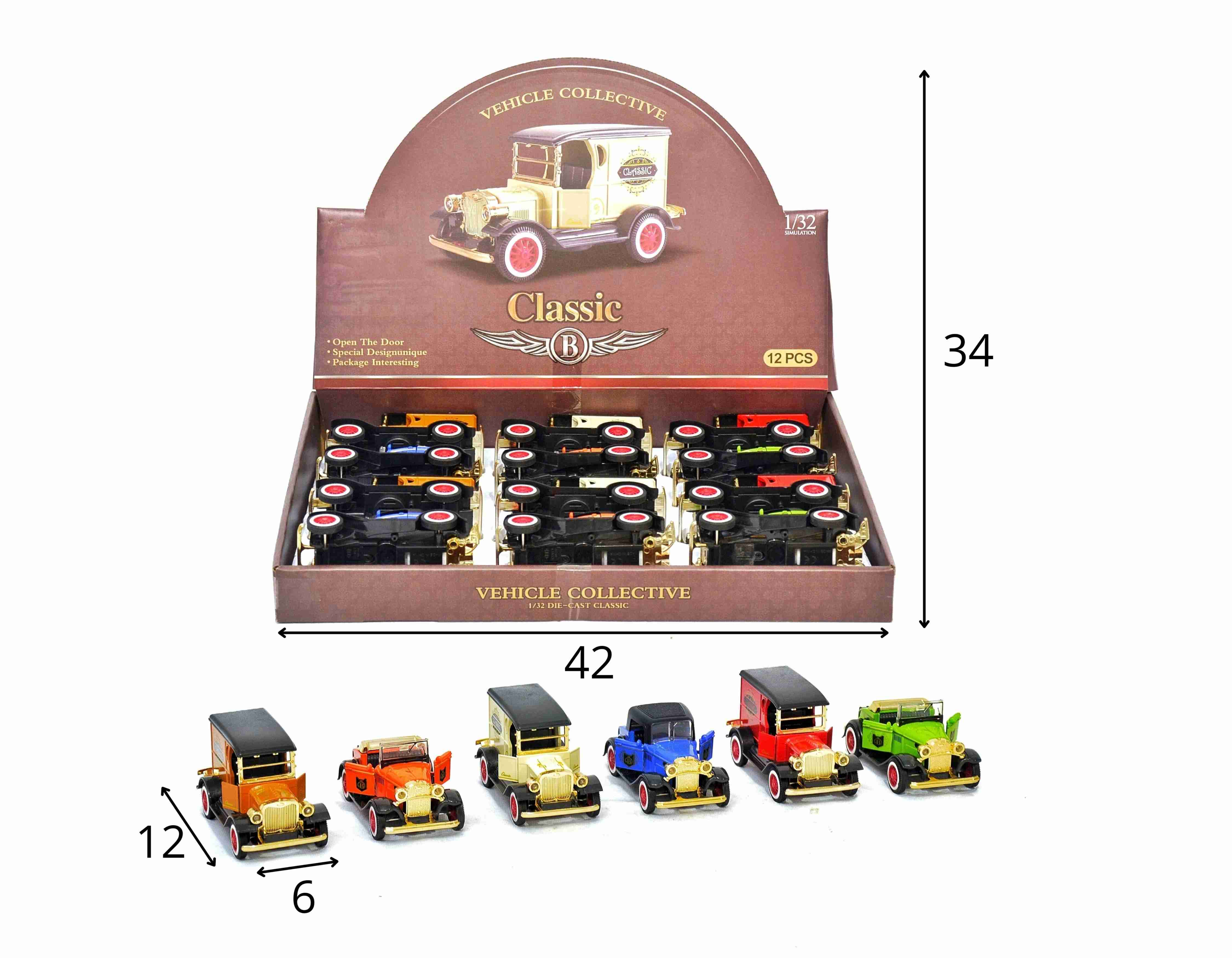 C - KIT COLEÇÃO CALHAMBEQUE A FRICCAO NO DISPLAY COM 12 PEÇAS 