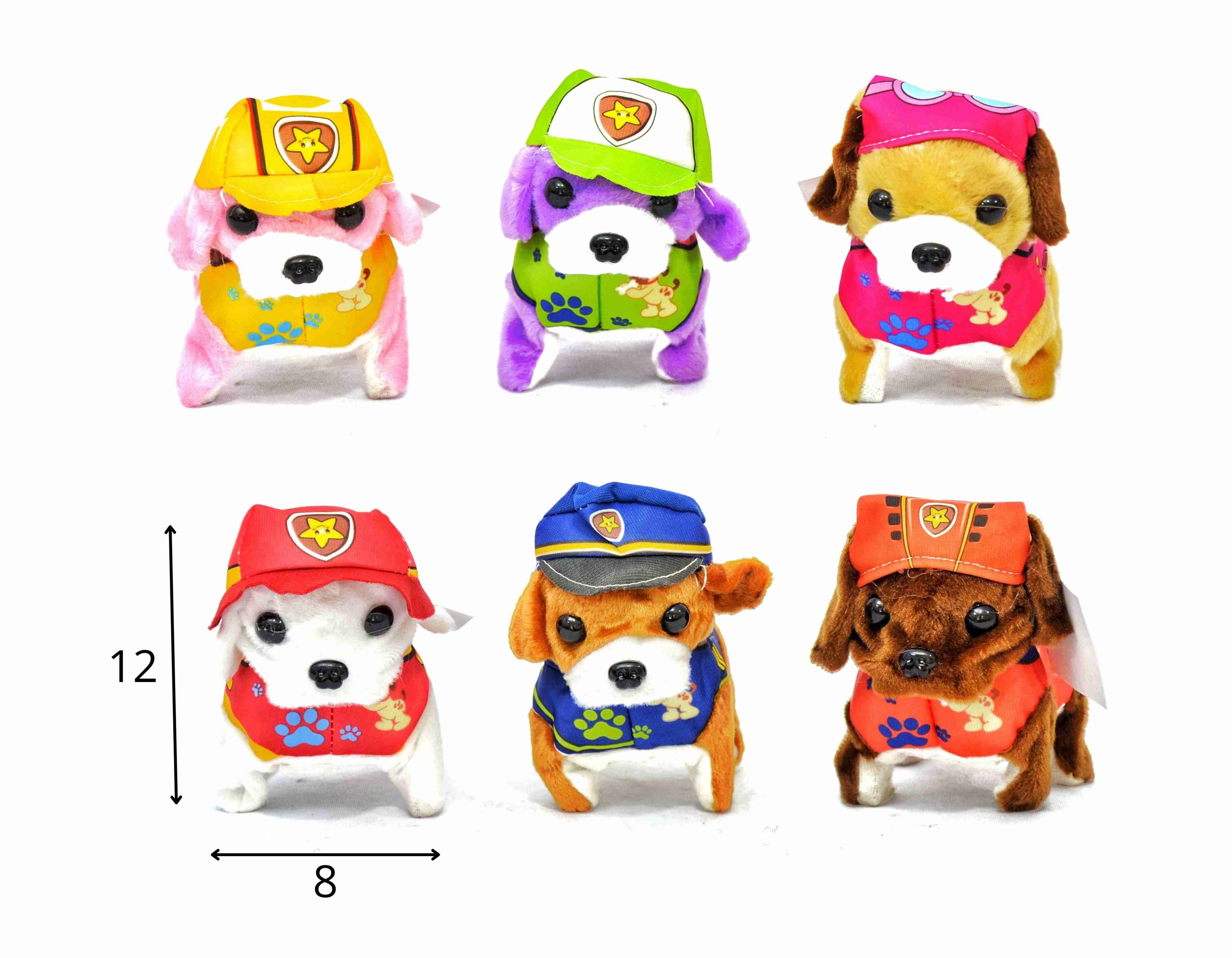 D - CACHORRO RÉPLICA PATRULHA CANINA Á PILHA COM SOM E MOVIMENTO 