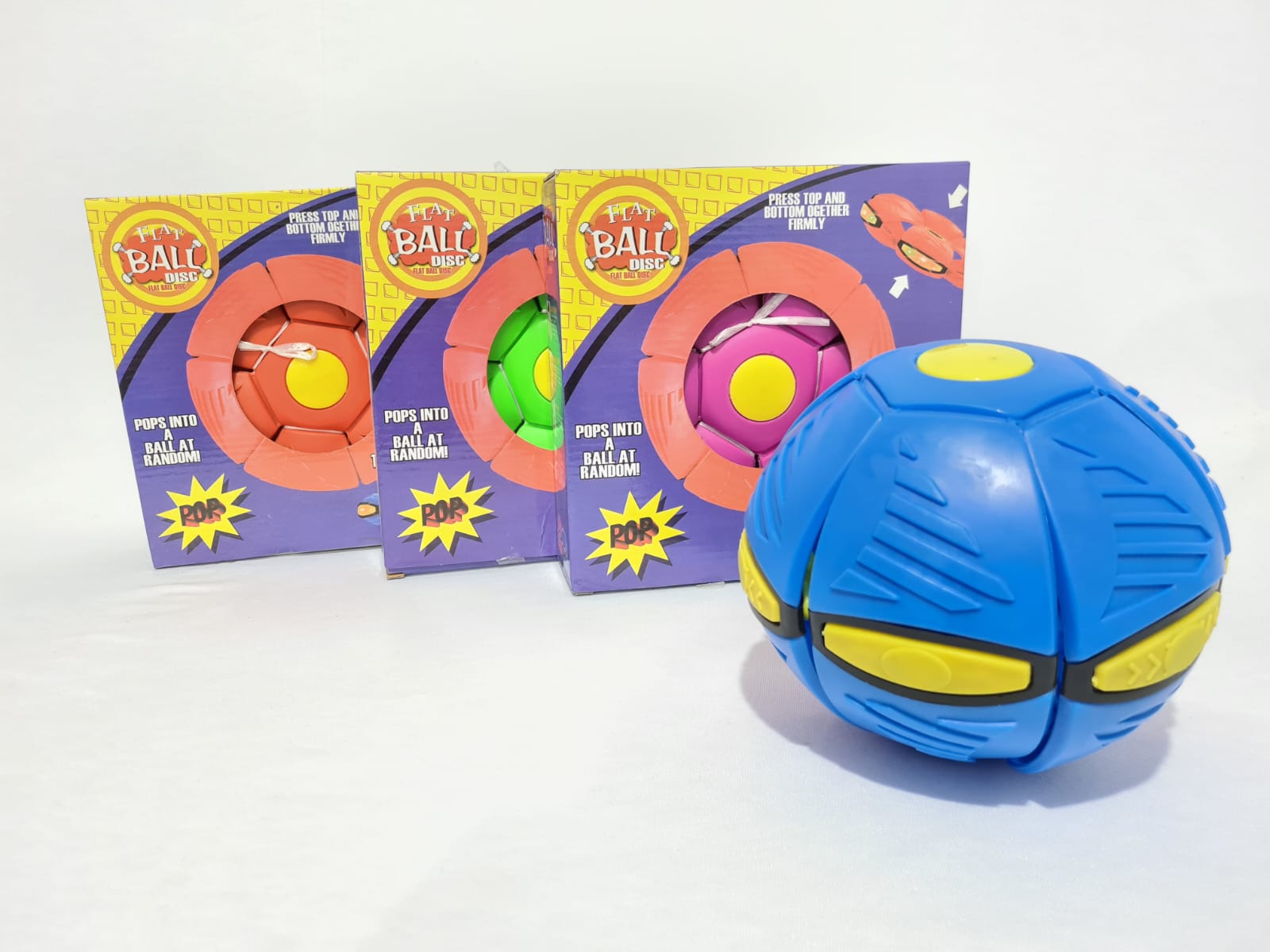 G - FLAT BALL DISC COM CORES VARIADAS E LUZ (CAIXA FECHADA R$ 42,90 + FT -> 06 PEÇAS)