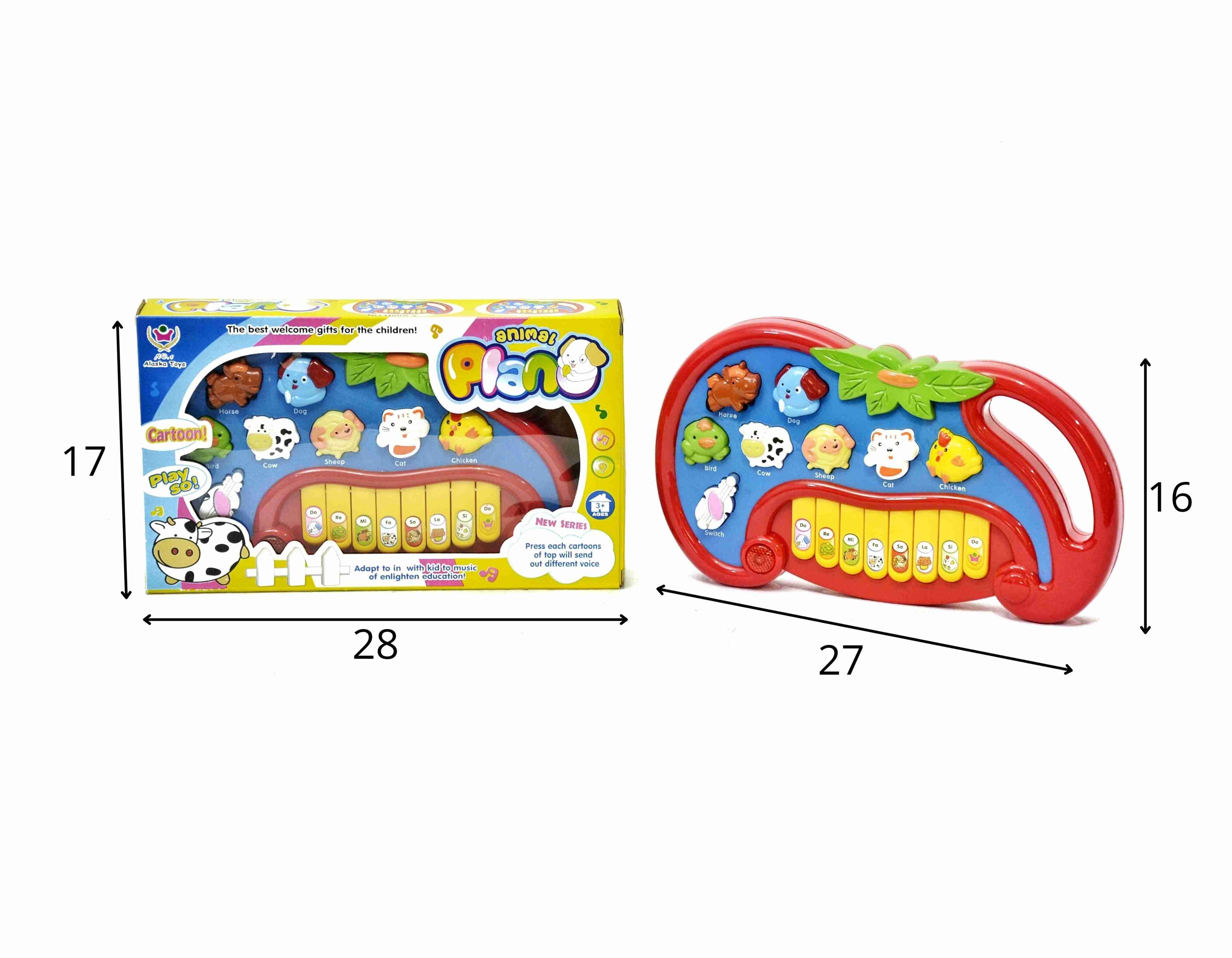 D - PIANO ANIMAL MUSICAL A PILHA (CAIXA FECHADA R$ 35,99 + FT -> 12 PEÇAS)