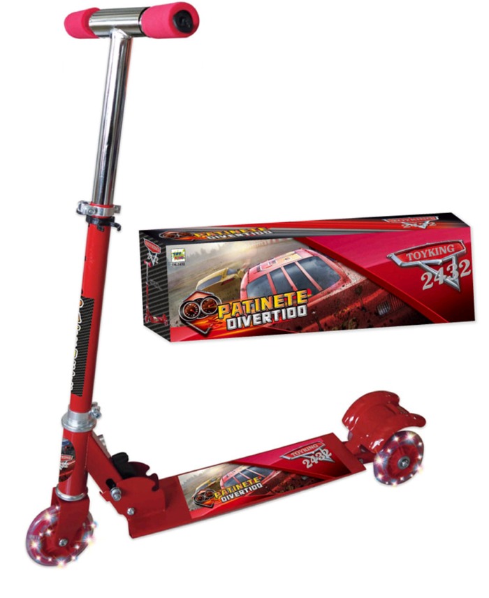 F - PATINETE METAL 3 RODAS COM LUZ (REPLICA DO FILME CARROS)