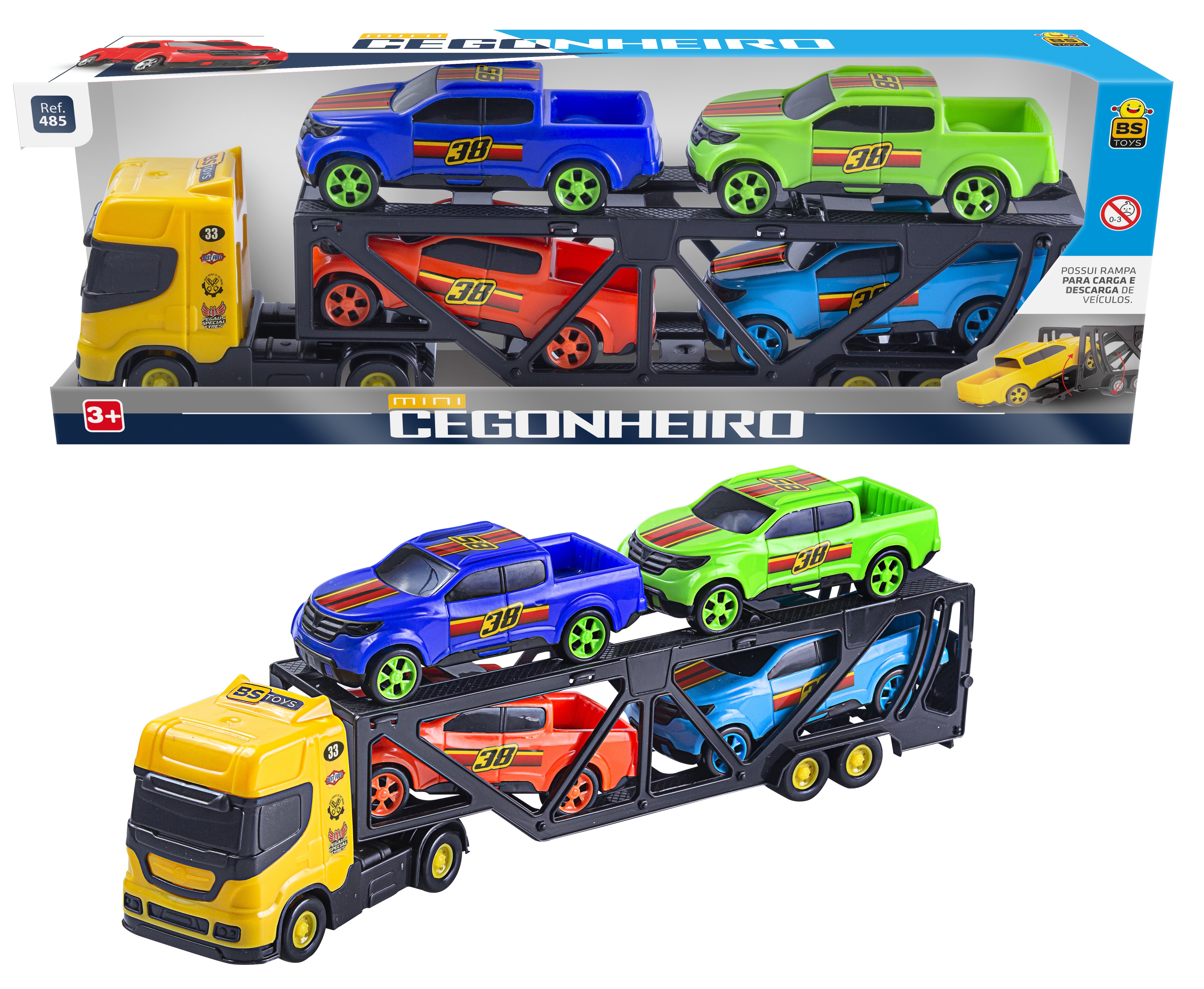 T - CAMINHAO MINI CEGONHEIRO NA CAIXA RODA LIVRE 