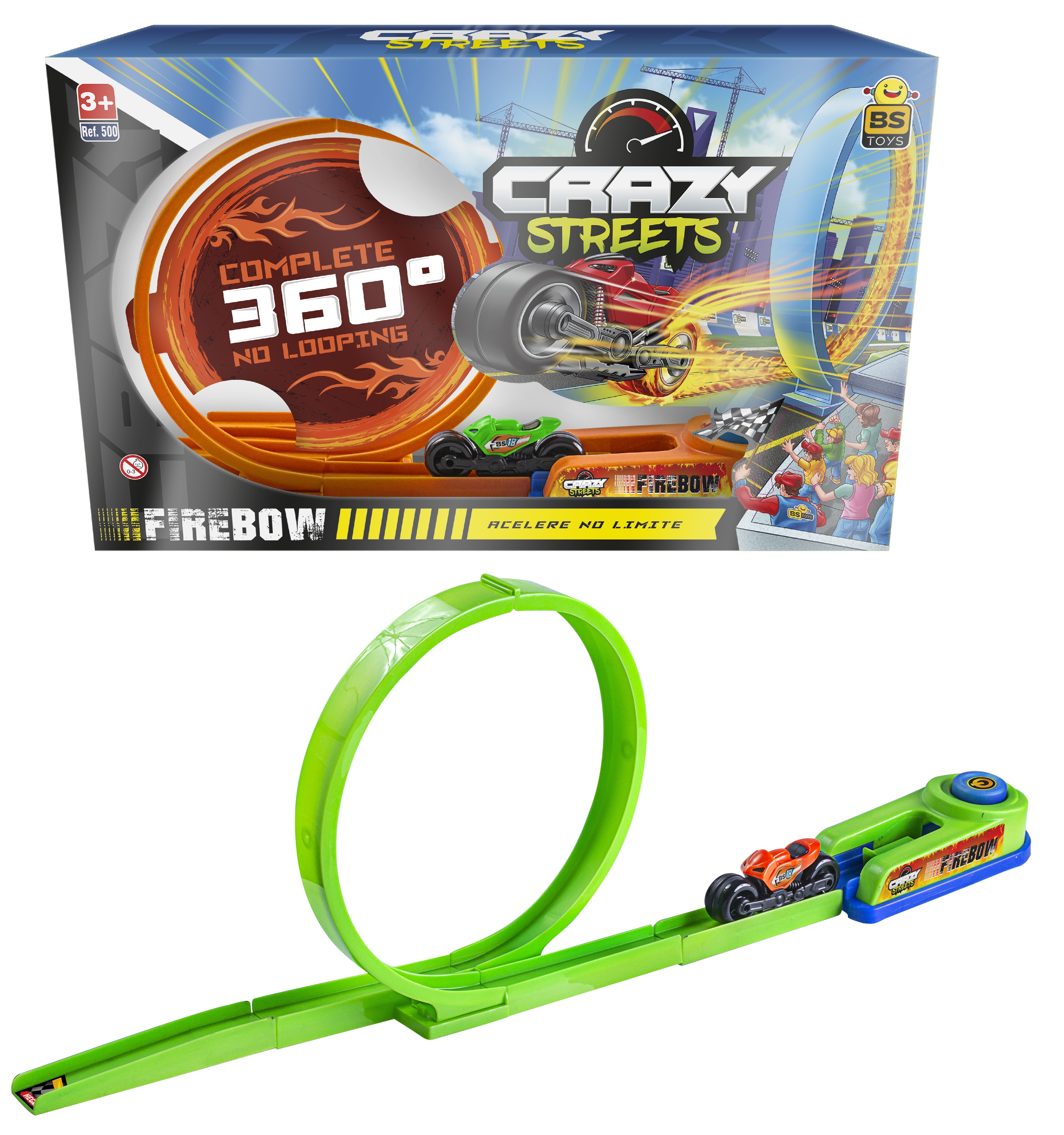 T - PISTA COM LANÇADOR CRAZY STREETS FIRE BOW
