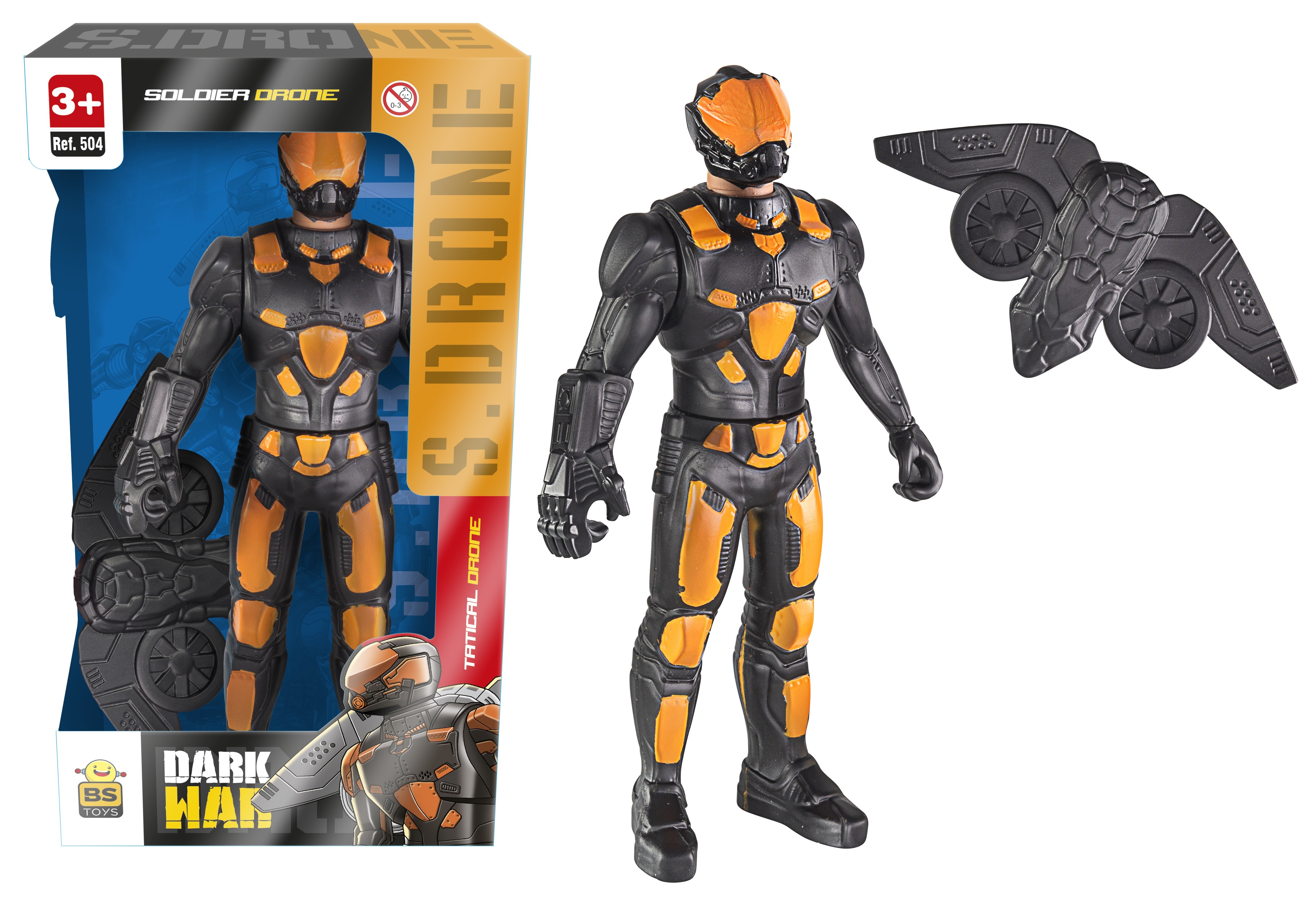 T - BONECO SOLDIER DRONE NA CAIXA (CAIXA FECHADA R$ 21,59 + FT ->12 PEÇAS)