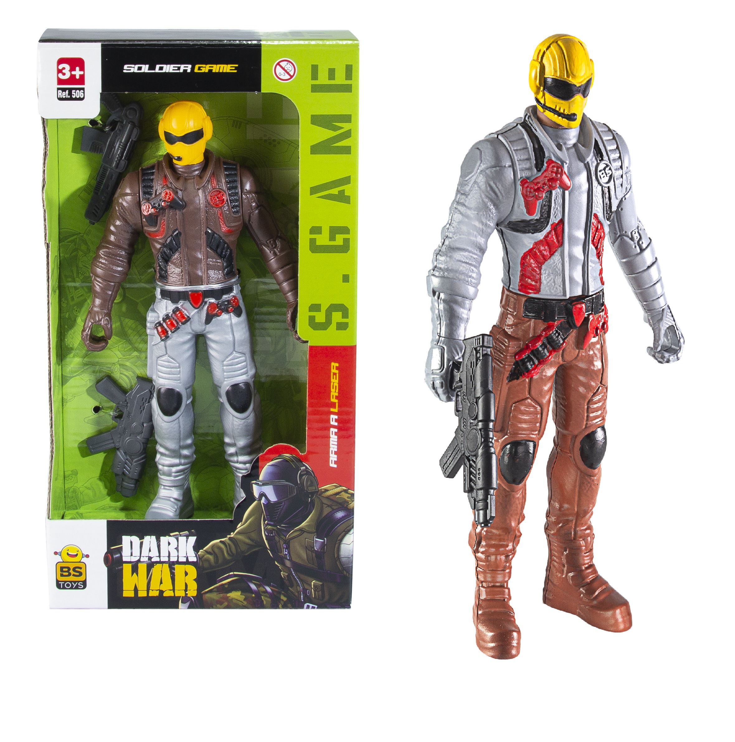 T - BONECO SOUDIER GAME DARK WAR NA CAIXA 