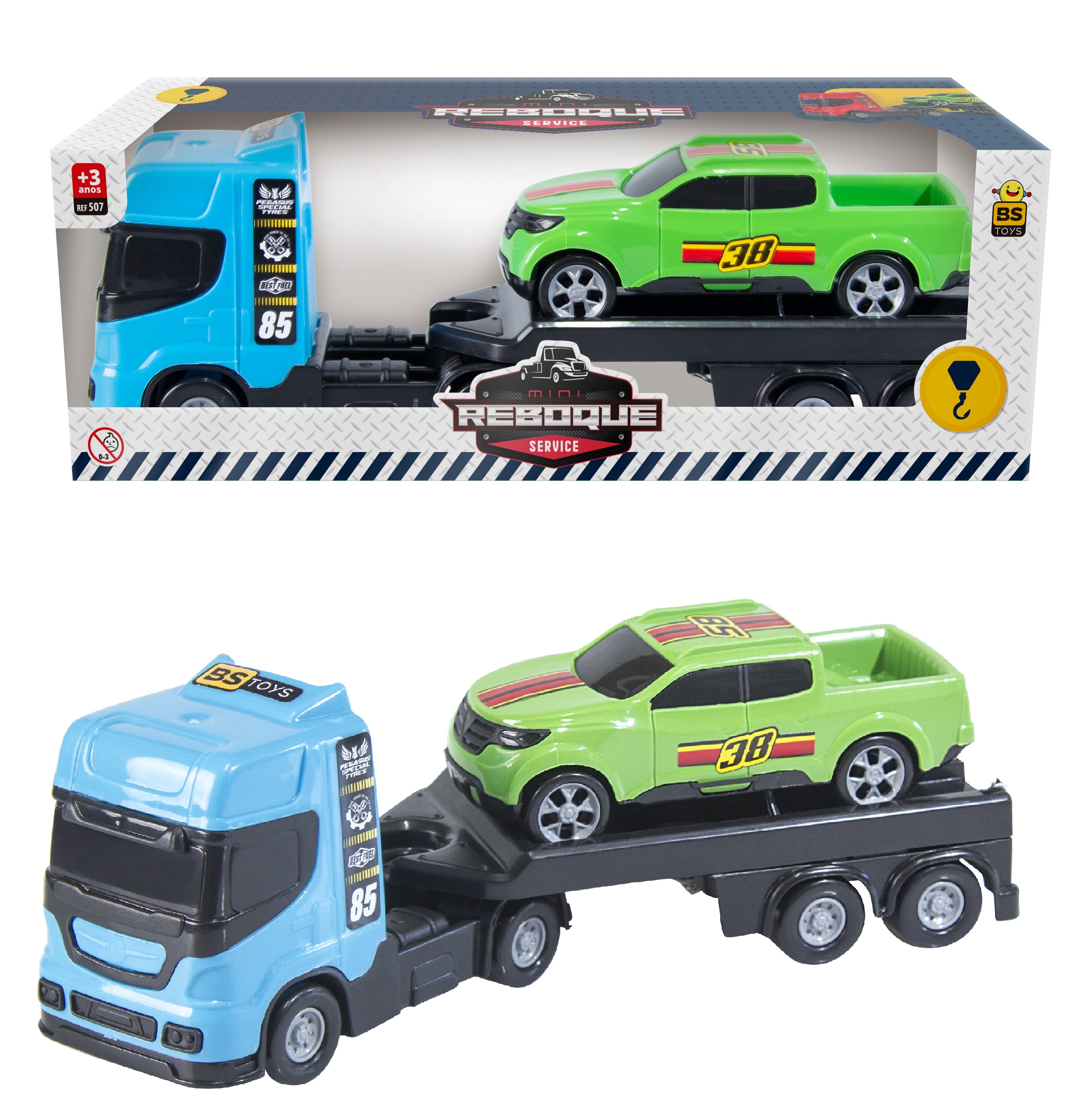 T - MINI REBOQUE NA CAIXA RODA LIVRE 