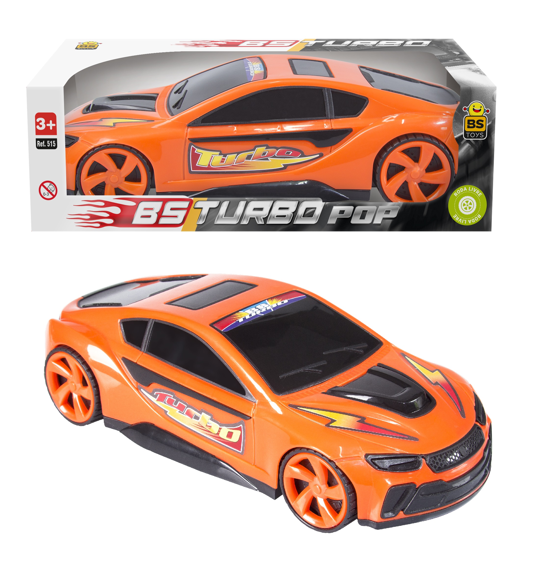 T - CARRO BS TURBO POP NA CAIXA RODA LIVRE TAMANHO GRANDE