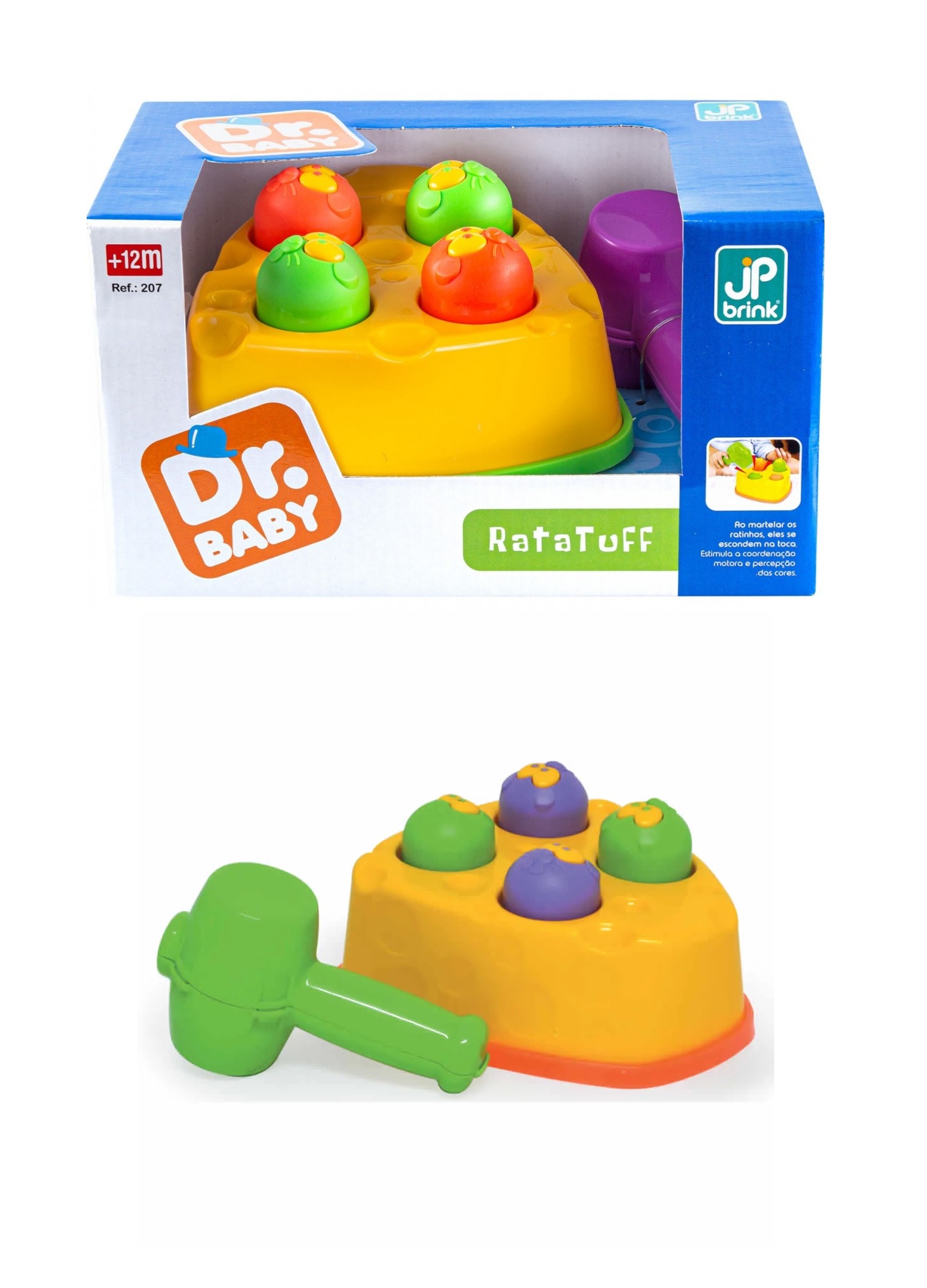 T - RATA TUFF NA CAIXA (AO MARTELAR OS RATINHOS, ELES SE ESCONDEM NA TOCA) (CAIXA FECHADA R$ 28,90 + FT ->12 PEÇAS)