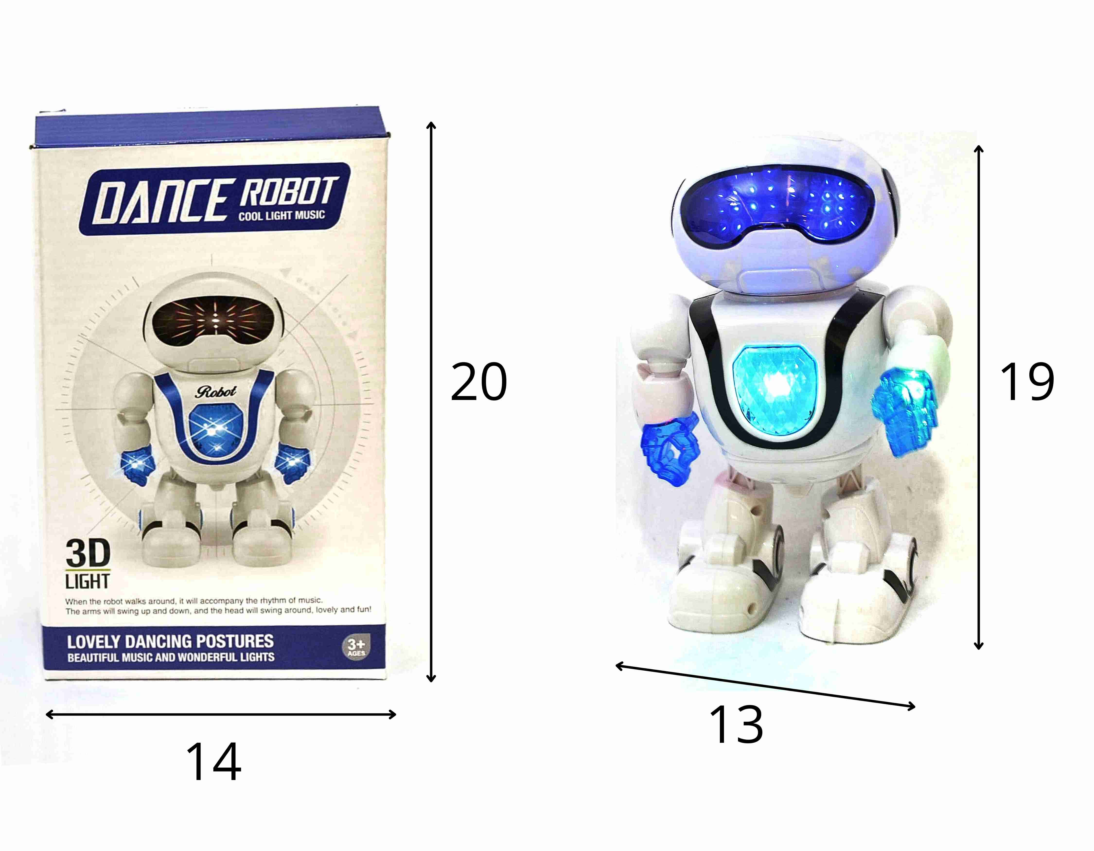 D - ROBO DANCE ROBOT Á PILHA (ANDA, SOM E ILUMINAÇÃO)