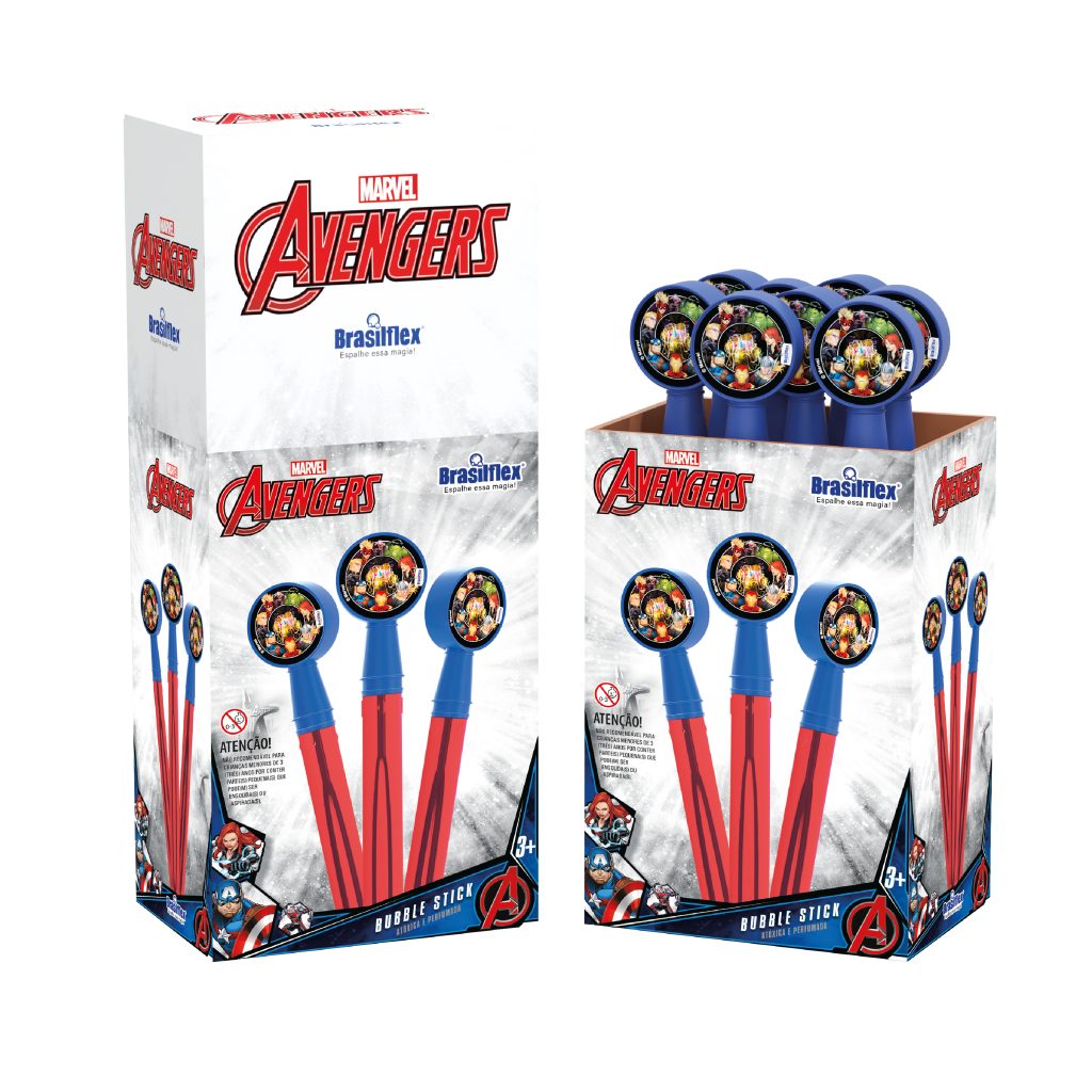 H - BASTAO LANÇA BOLHAS AVENGERS (LICENCIADO)