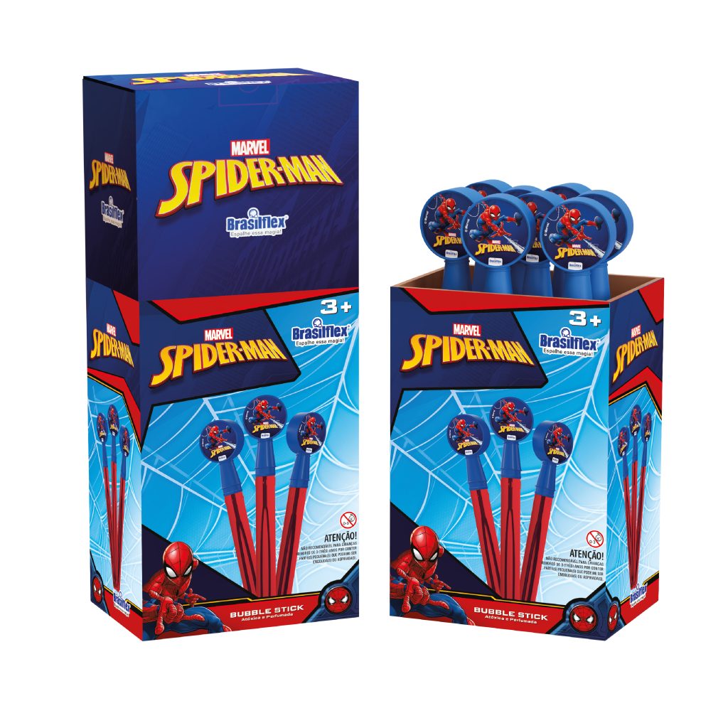 H - BASTAO LANÇA BOLHA SPIDERMAN (CAIXA FECHADA R$ 11,29 + FT -> 24 PEÇAS)