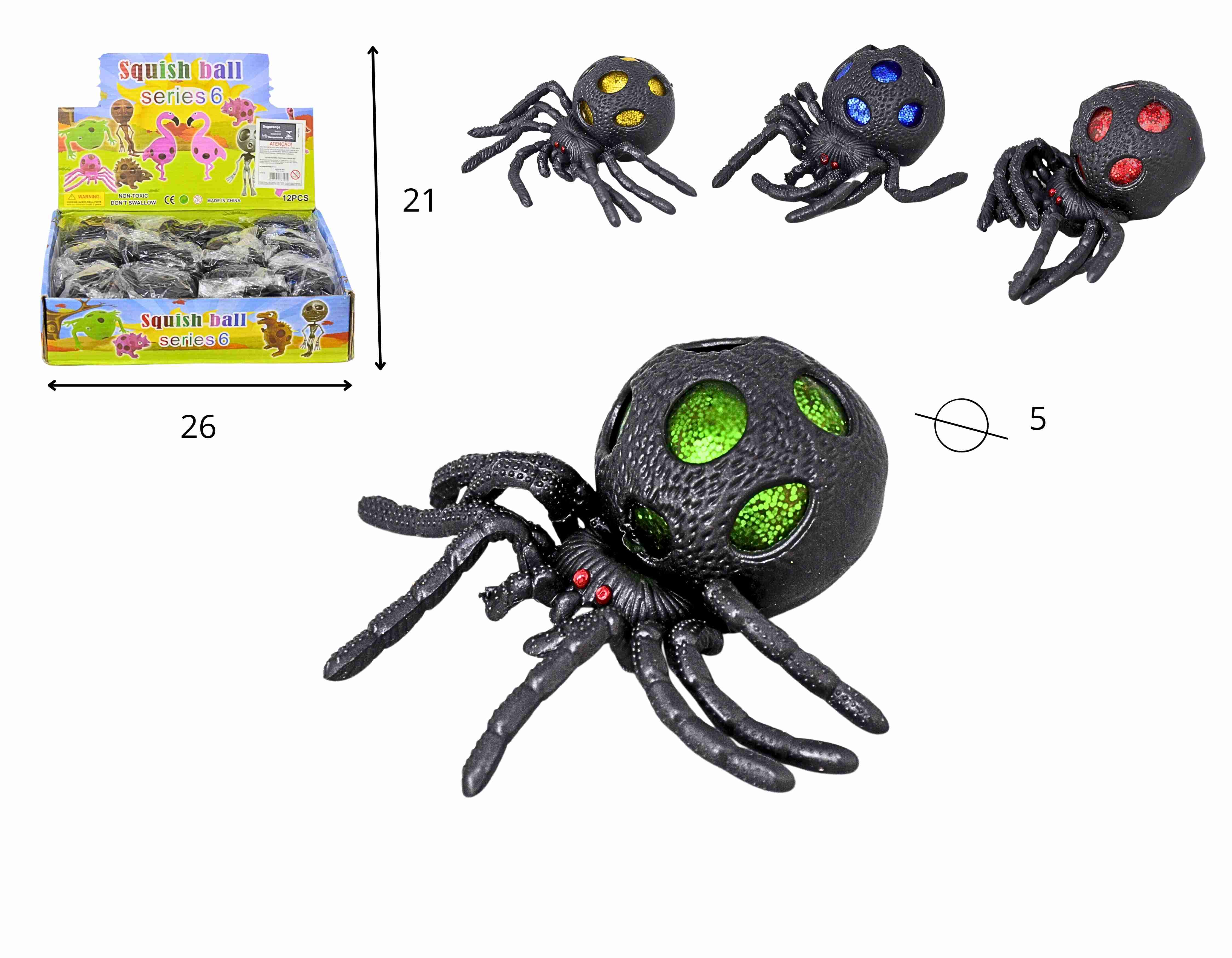 A - KIT GELECA ARANHA DE ESPREMER NO DISPLAY COM 12 PEÇAS