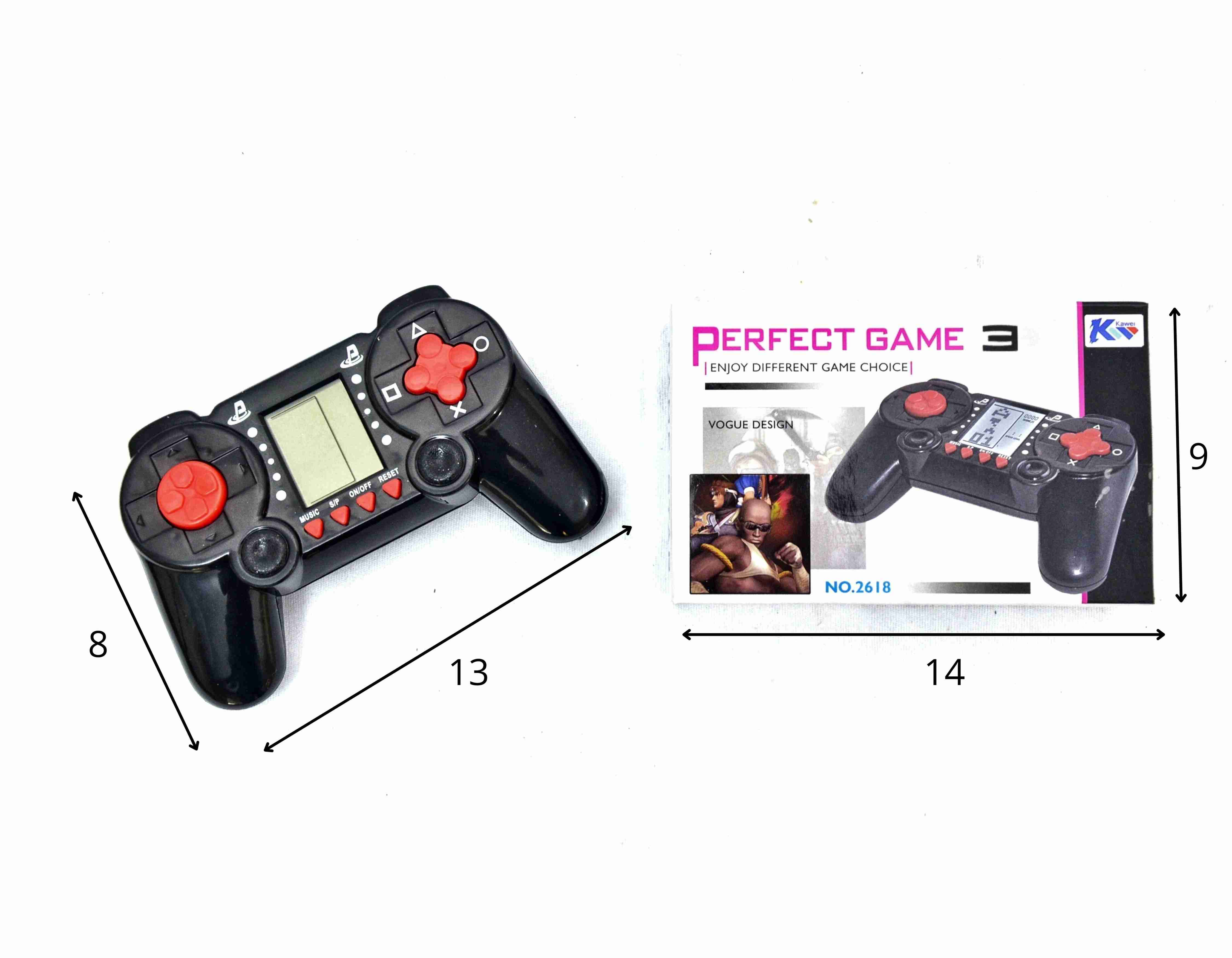 D - MINI GAME FORMATO DE JOYSTICK Á PILHA COM VÁRIOS JOGOS (CAIXA FECHADA R$ 12,79 + FT -> 12 PEÇAS)