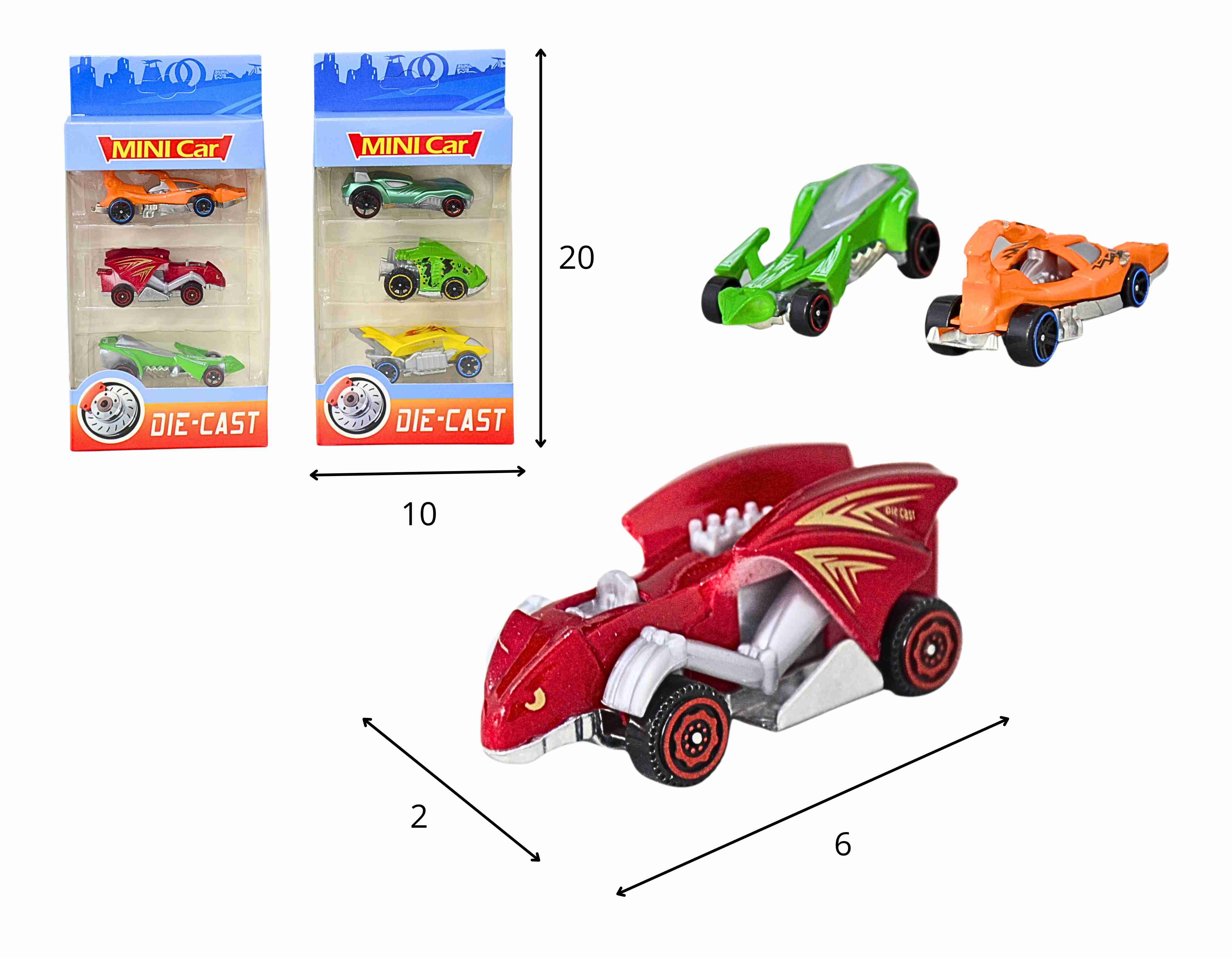 A - COLEÇÃO CARROS DE METAL COM 3 PEÇAS RÉPLICA DO HOT WHEELS 