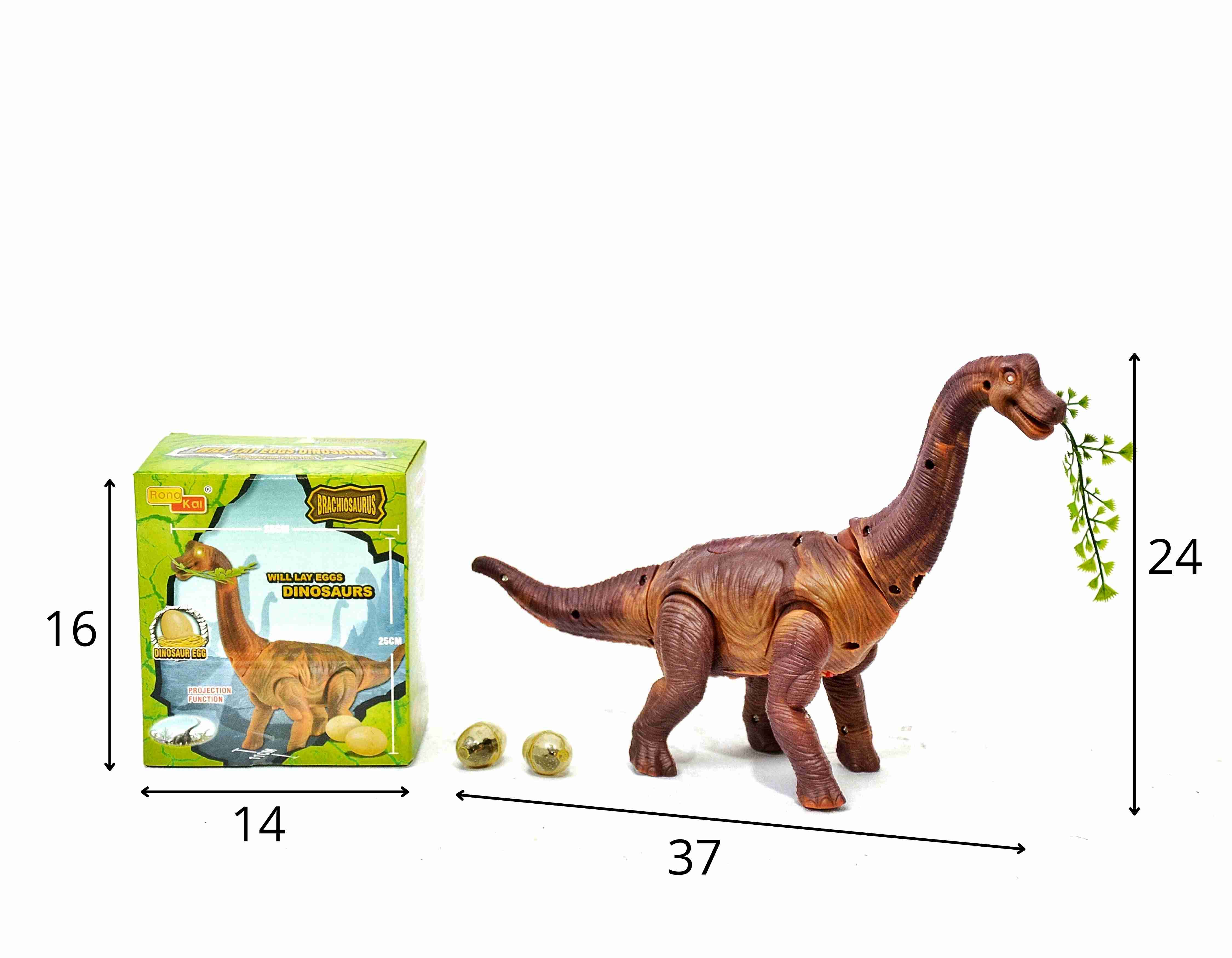 D - DINOSSAURO BOTA OVO PESCOÇO LONGO COM PROJETOR DE IMAGEM, SOM E ILUMINAÇÃO 