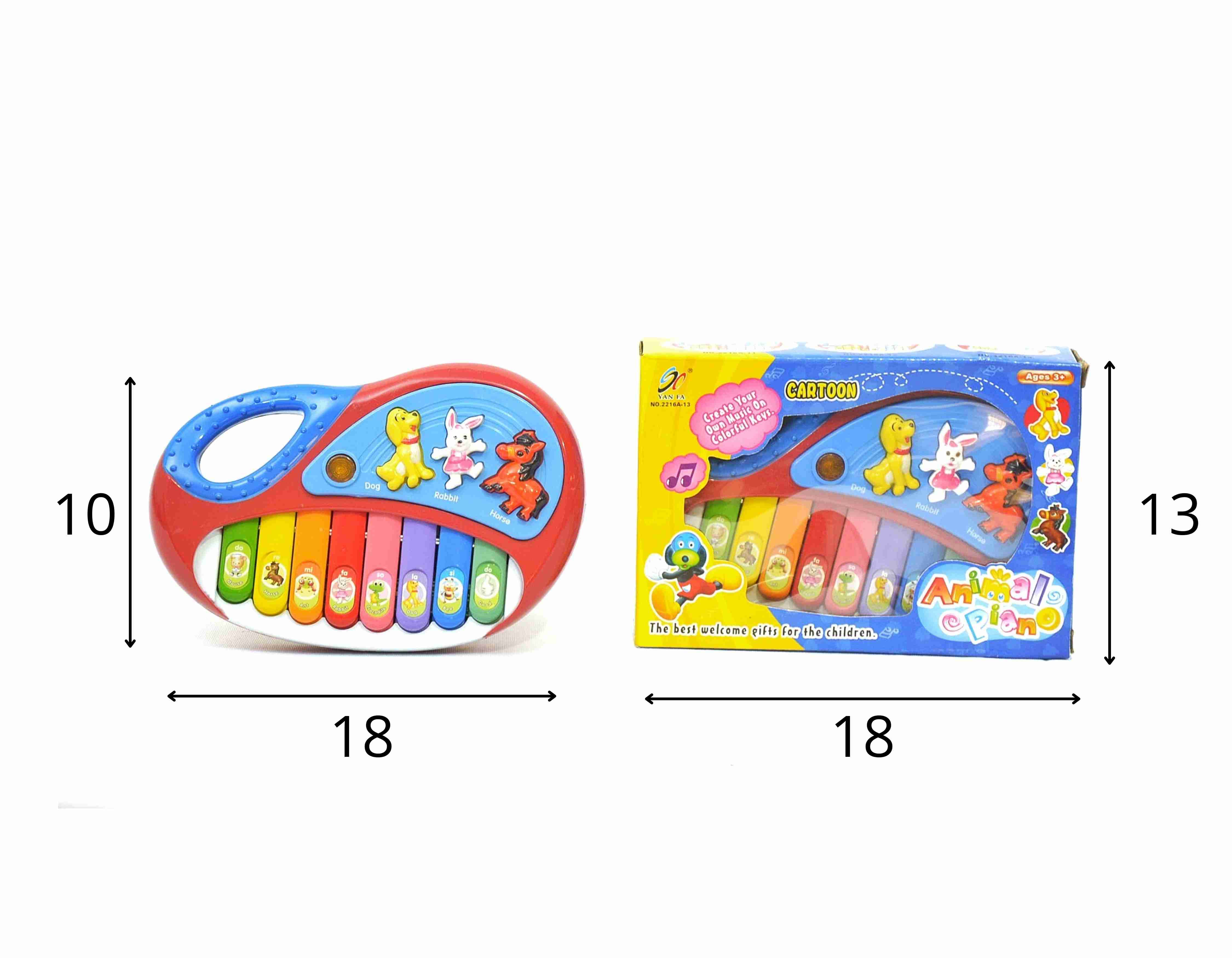 D - PIANO ANIMAL MUSICAL A PILHA (CAIXA FECHADA R$ 20,90 + FT -> 12 PEÇAS)
