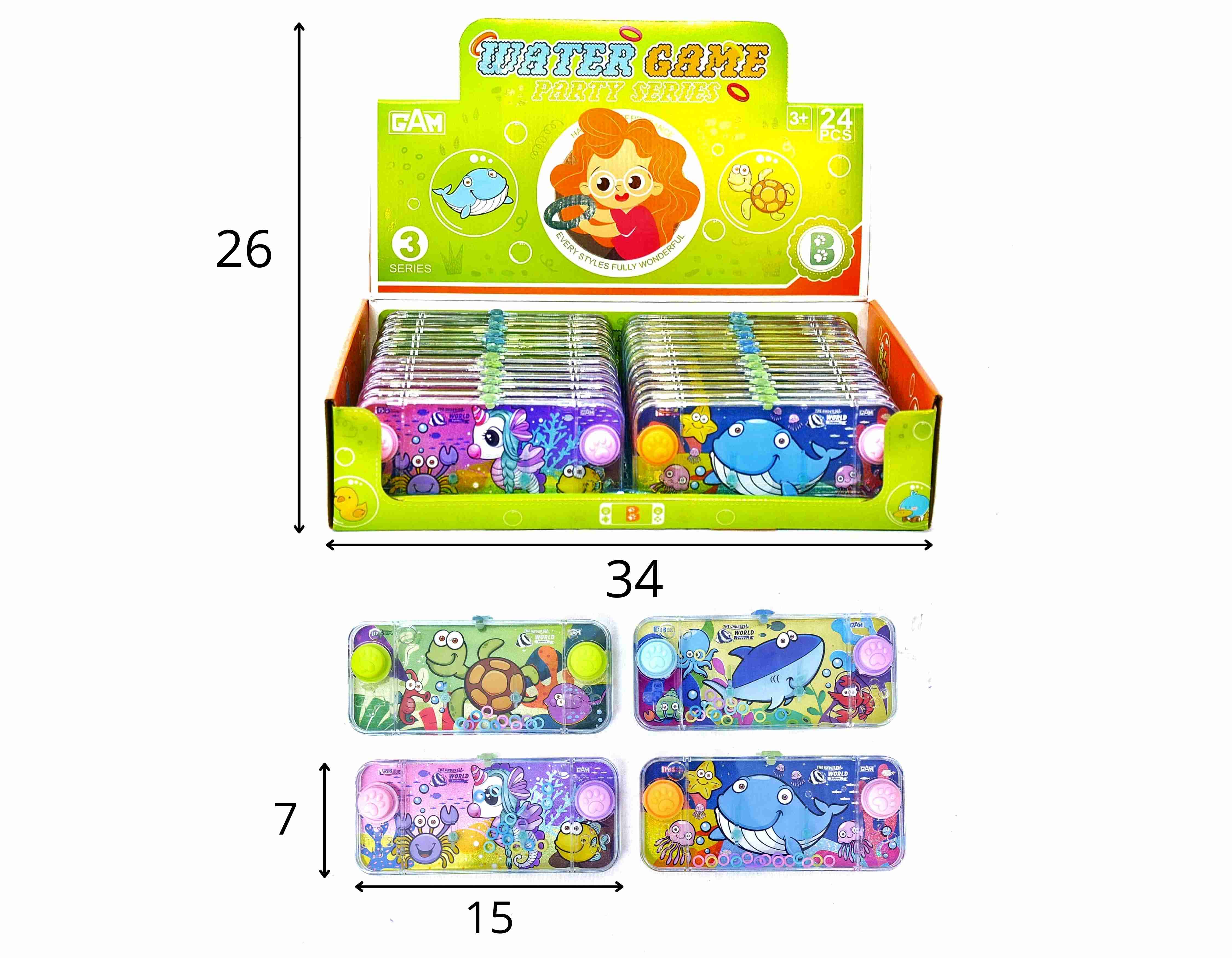 B - AQUAPLAY ANIMAIS MARINHOS COM MODELOS VARIADOS NO DISPLAY C/ 24 PÇS 