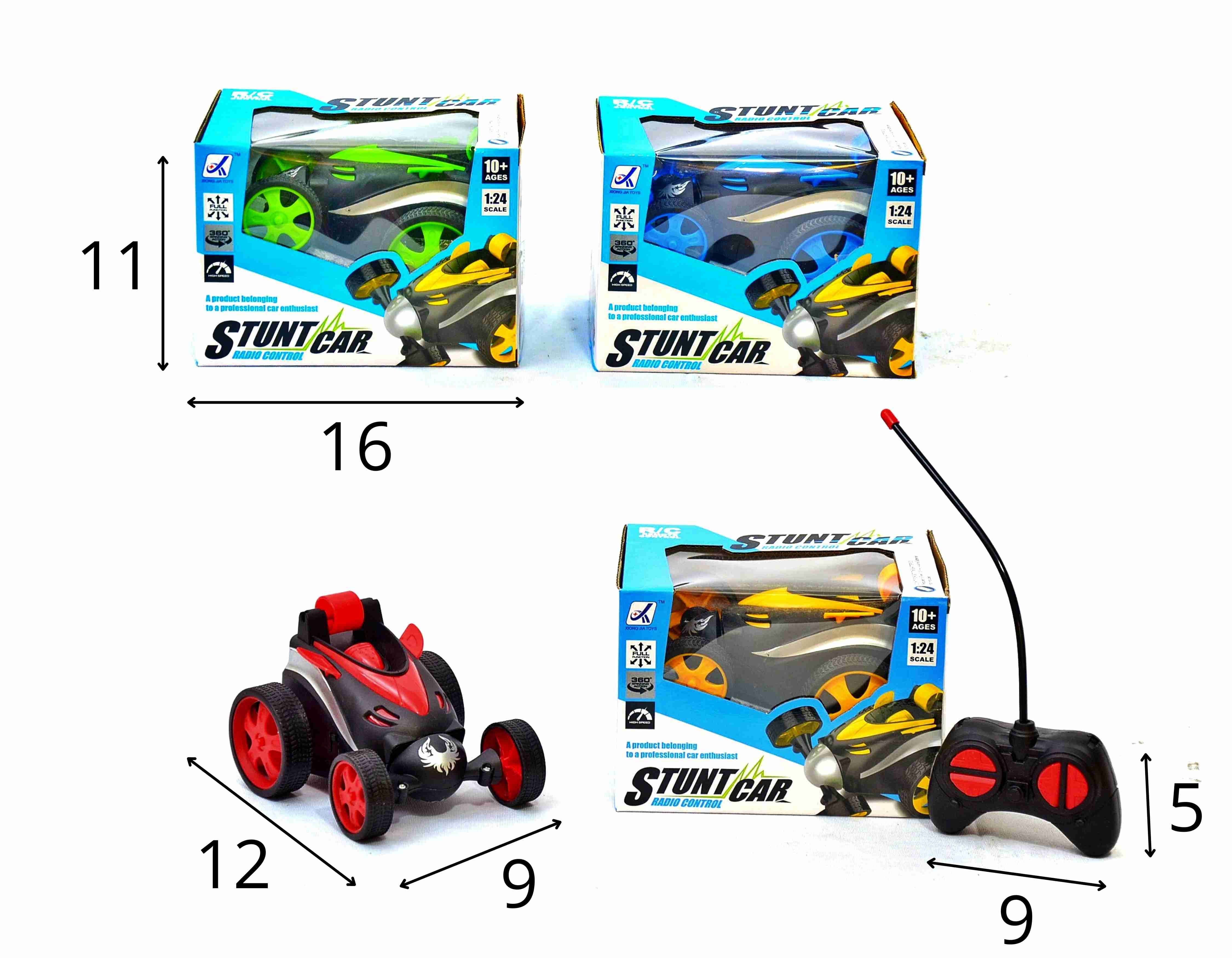 F - CARRO DE CONTROLE TOTAL STUNT CAR (GIRA RODAS DA FRENTE 360¨)