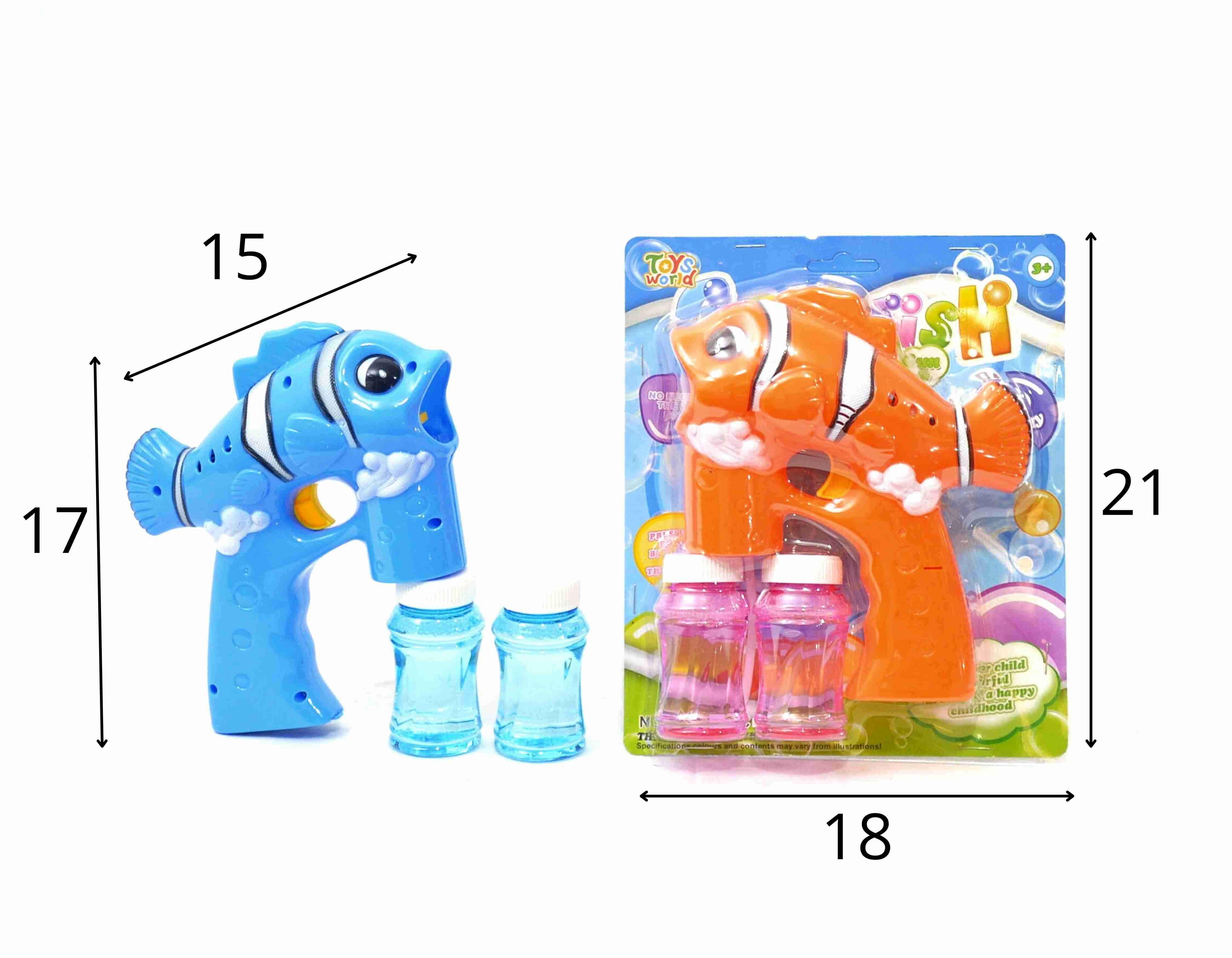 D - LANÇA BOLHAS PEIXE NEMO Á PILHA COM SOM E LUZ 