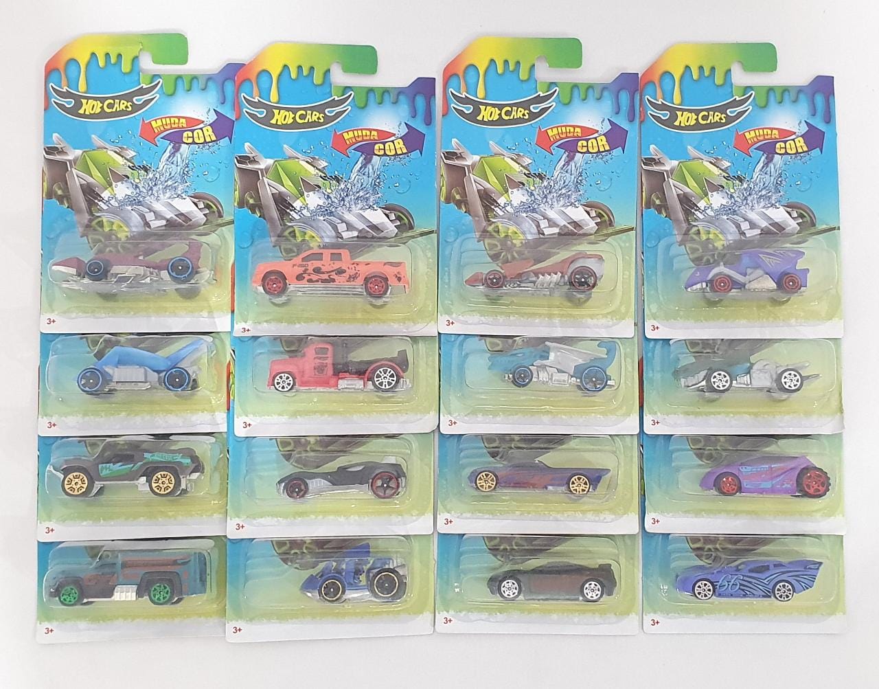 A - CARRO DE METAL MUDA DE COR INDIVIDUAL (REPLICA DO HOT WELLS)***PREÇO CAIXA FECHADA R$ 7,99 -> 48 PEÇAS (SOMENTE CONSULTA)***